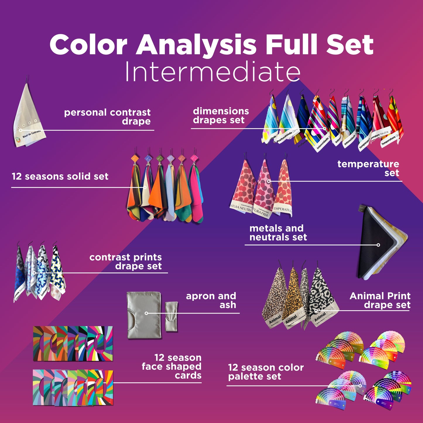 Conjunto completo de análisis de color: intermedio