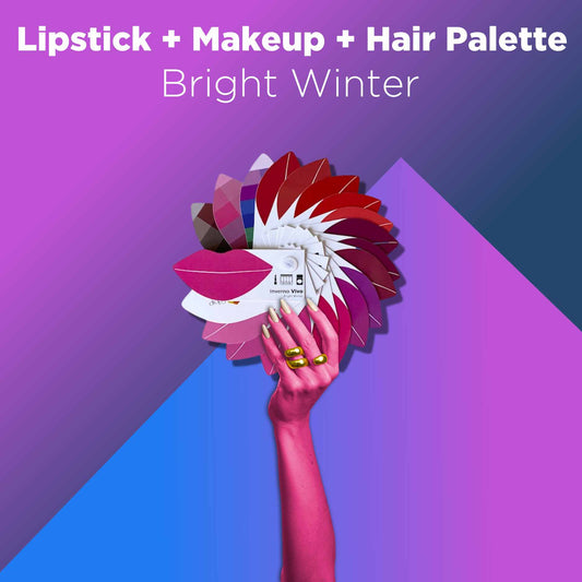 Bright Winter - Lipstick + Hair + Makeup Color Palette
