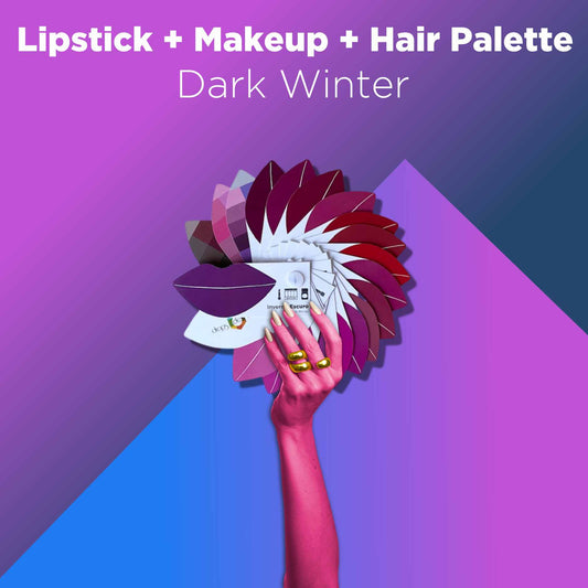 Dark  Winter - Lipstick + Hair + Makeup Color Palette